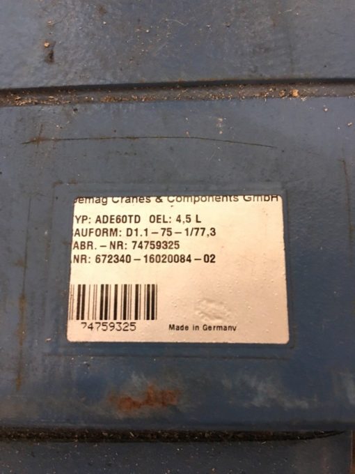 NEW DEMAG ZBA90B4 B020 MOTOR, 2