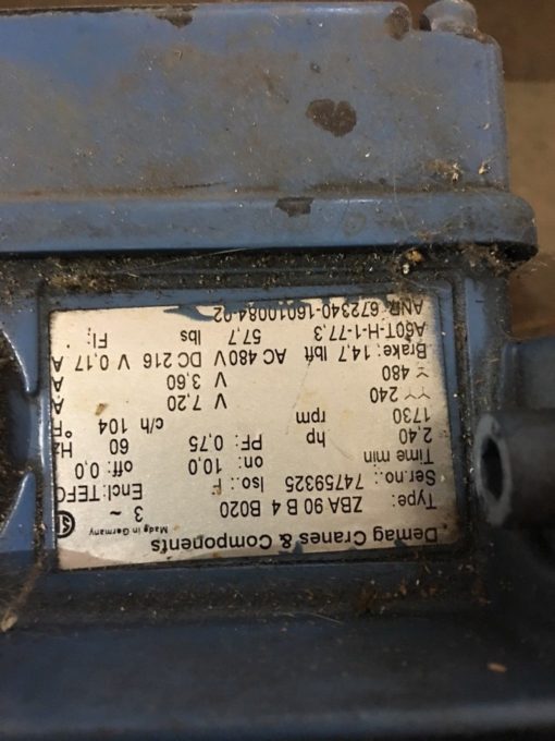 NEW DEMAG ZBA90B4 B020 MOTOR, 2