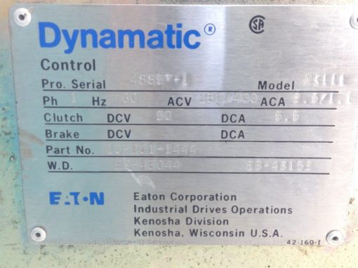 EATON MARK III DYNAMATIC EDDY CURRENT CONTROLLER 15251-1444 4