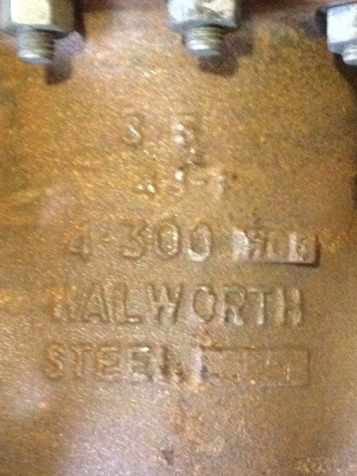 WALWORTH 05L-075-PR-J2W 4” FLANGED GATE VALVE 4-300 WOG 4