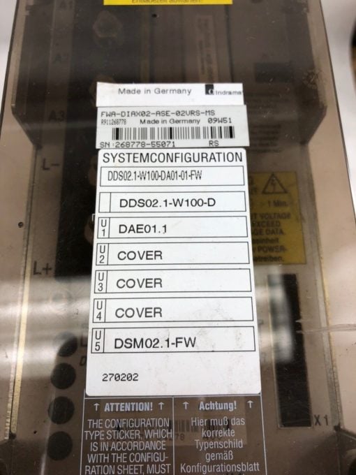 USED INDRAMAT DIGITAL AC SERVO DRIVE CONTROLLER DDS 2