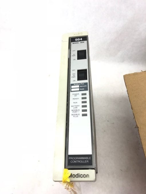 USED MODICON PC-E984-385 PROGRAMMABLE CONTROLLER 984 CPU 16K MEM, (B449) 1