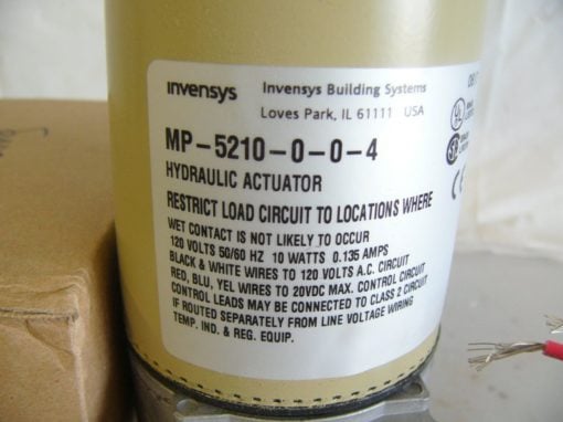 INVENSYS MP-5210-0-0-4 HYDRAULIC VALVE ACTUATOR NEW IN BOX!!! (B154) 2