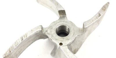 9-1/4” OD 4-VANE # 2 SS OPEN IMPELLER 1” THREAD BACK MOUNT (B112) 1