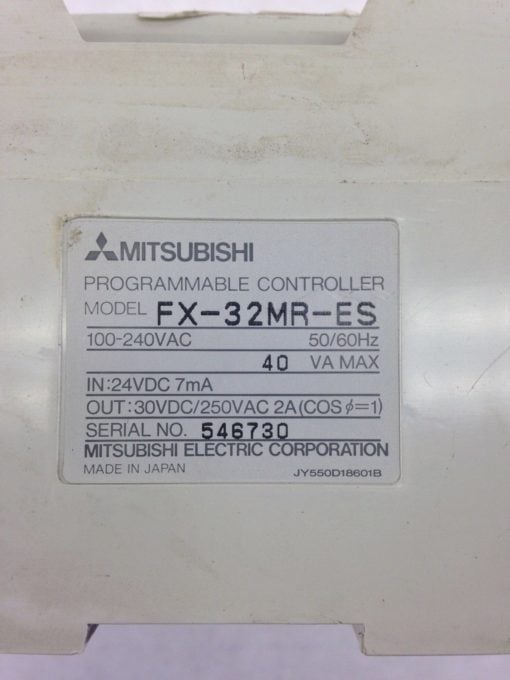 MITSUBISHI FX-32MR-ES PROGRAMMABLE CONTROLLER (H334) 2