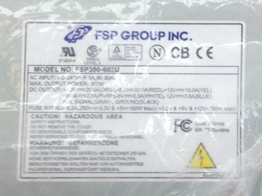 FSP GROUP FSP300-602U BALL BEARING FAN w/ NOISE KILLER, WIRING HARNESS (H332) 3