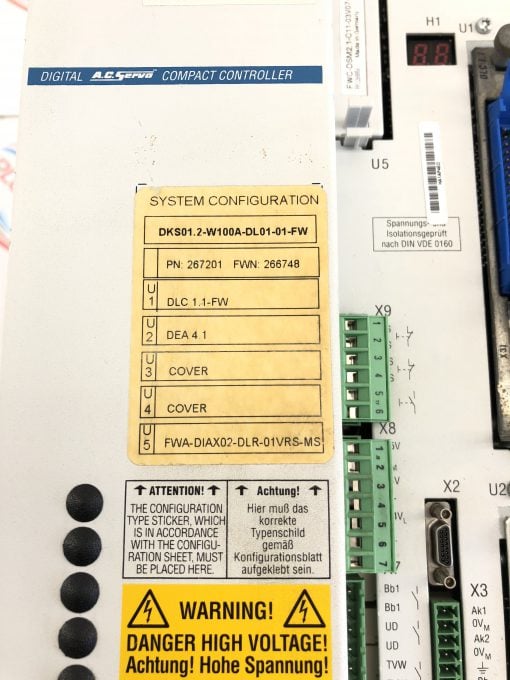 Rexroth Bosch Indramat DKS01.2-W100A-DL01-01-FW Servo Compact Controller
